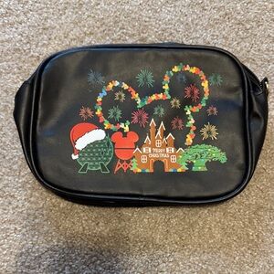 Disney Black Holiday Crossbody with Multicolor Festive Mickey Print
